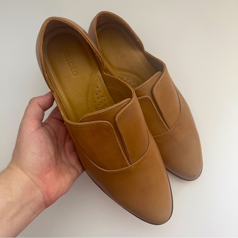 Nisolo Emma D Orsay Oxford Color Almond Shoes size 8.5 New in Box